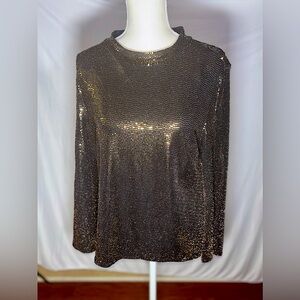 Gold glitter top